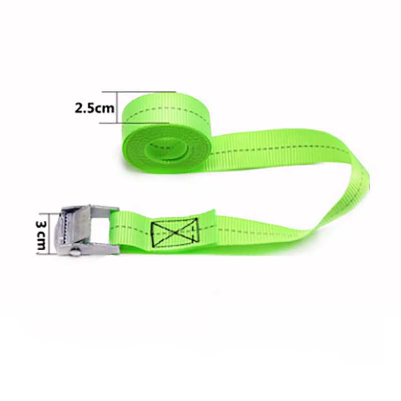 Ceinture d'arrimage à boucle solide pour moto et vélo, sangles de chargement avec boucle en métal, remorquage pour sac à bagages, ceinture à cliquet en corde