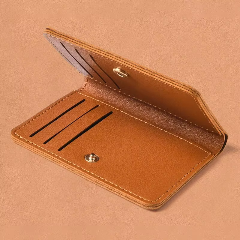 Petit portefeuille classique en cuir PU pour hommes et femmes