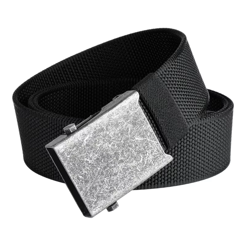 Ceinture en Nylon à boucle automatique à rouleau épaissi-ceinture universelle pour pantalons d'affaires et décontractés pour hommes d'exportation de vente chaude