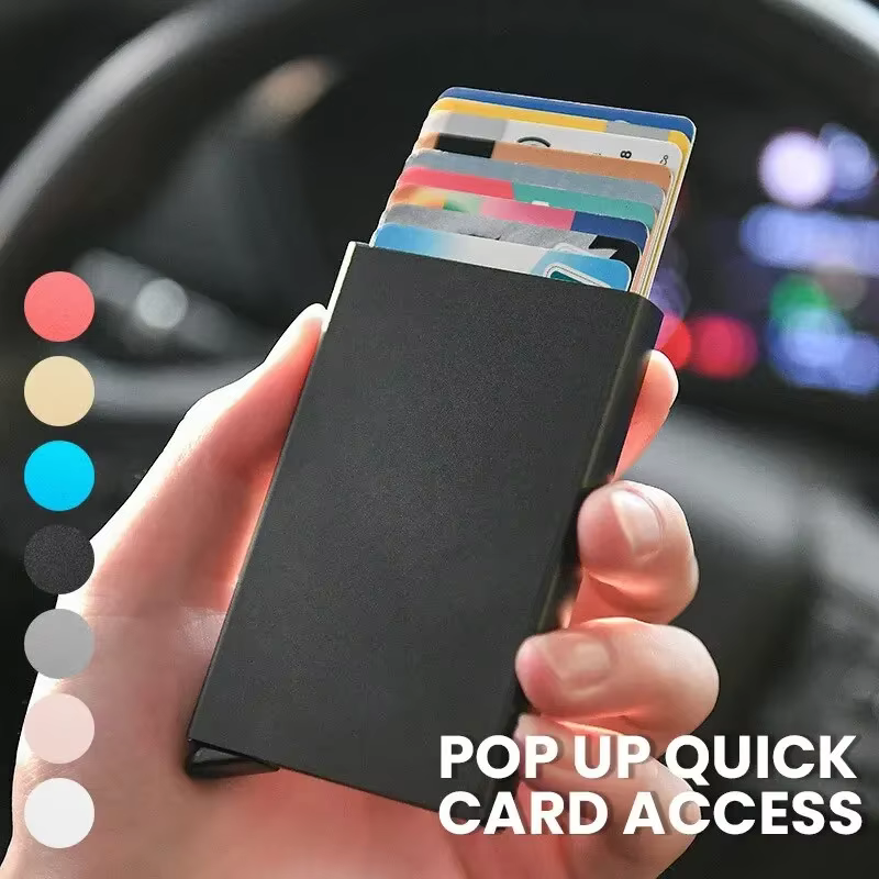Hommes ID crédit porte-carte bancaire portefeuille Anti Rfid intelligent