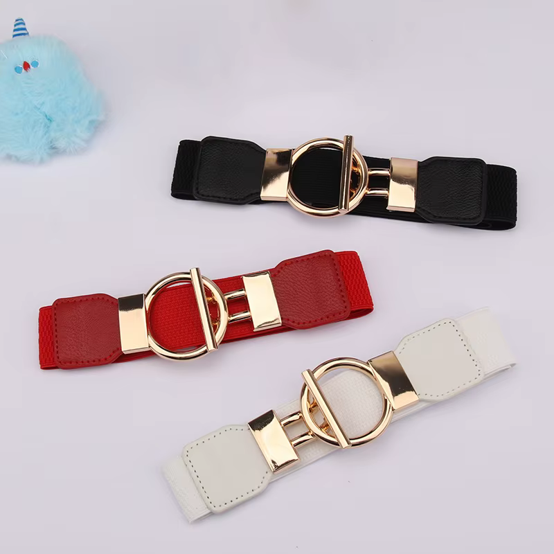 Ceinture à boucle ronde pour femmes