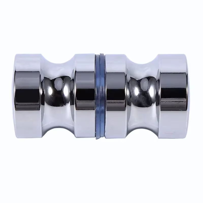 Poignée de porte en alliage d'aluminium, 1.1 pouces de diamètre, bouton de porte en verre simple, poignée d'armoire de douche de salle de bains avec vis, quincaillerie pour la maison