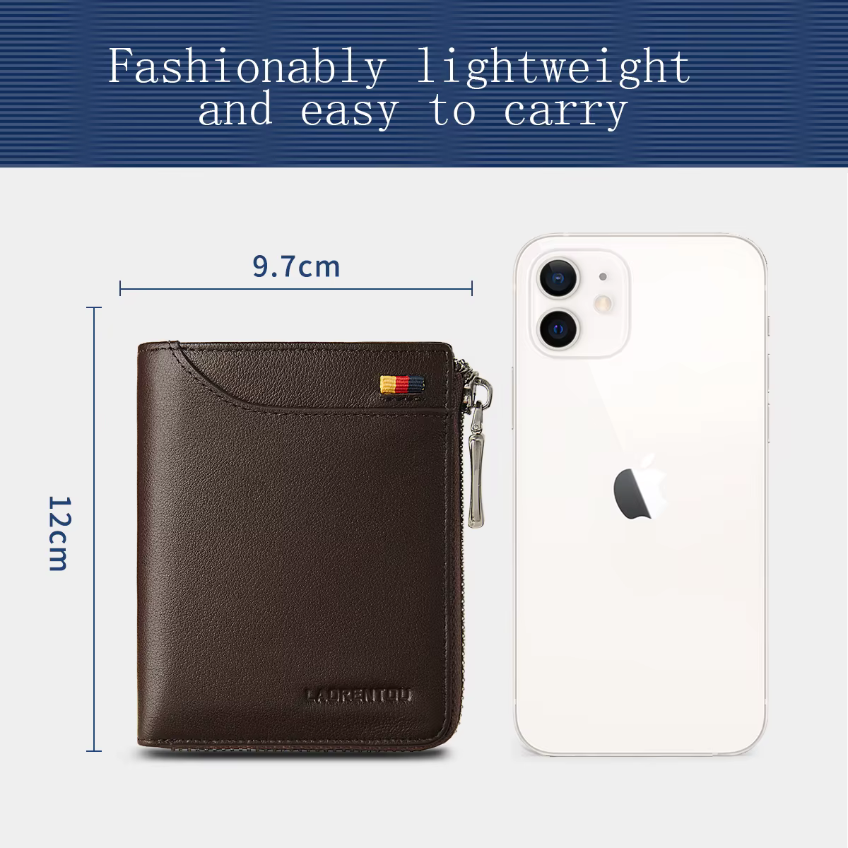 LAORENTOU portefeuille pour hommes en cuir véritable mode 2025 nouveau Design de haute qualité meilleur cadeau pour mari père luxe