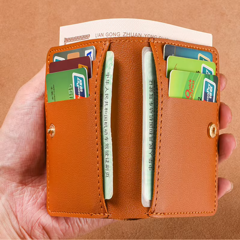 Petit portefeuille classique en cuir PU pour hommes et femmes, court et Simple, à la mode, Ultra fin, pour cartes de crédit, porte-monnaie