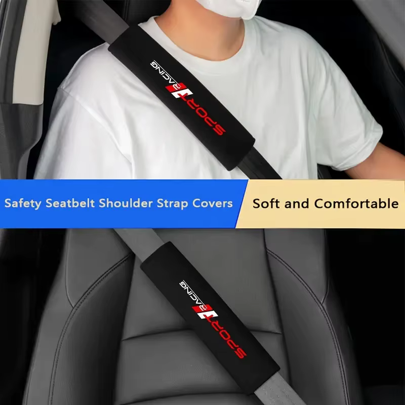 Coussins de ceinture de sécurité de voiture doux et confortables, 2 pièces, coussins de ceinture de sécurité personnalisés et à la mode, adaptés à une utilisation sur véhicule