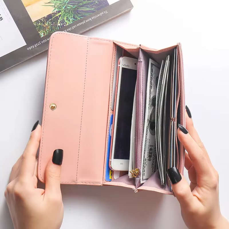 Nouveau portefeuille long pour femme personnalisable avec photo gravée Spotify