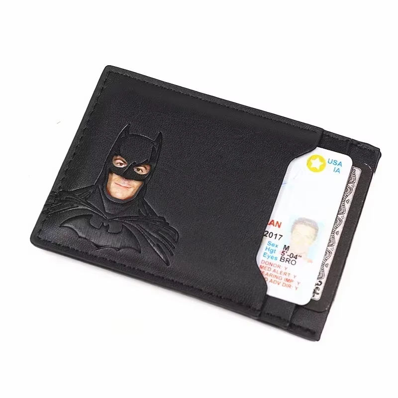 Portefeuille Batman en cuir véritable à usage quotidien