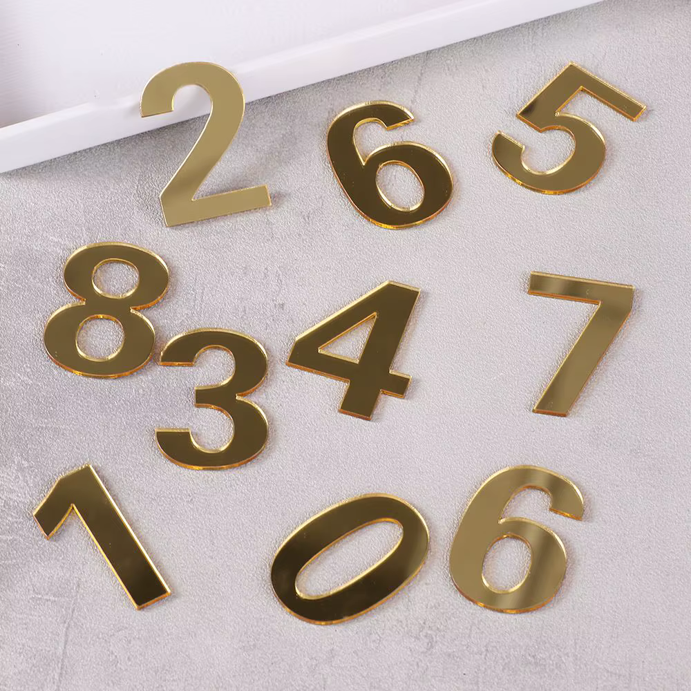 Plaque de numéro de porte autocollante, chiffres de porte de maison, adresse de la maison, autocollant d'hôtel, matériel de maison