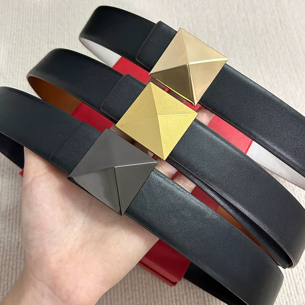 2024 Nouveau large 4CM marque de luxe célèbre ceinture Designer mode réversible femmes