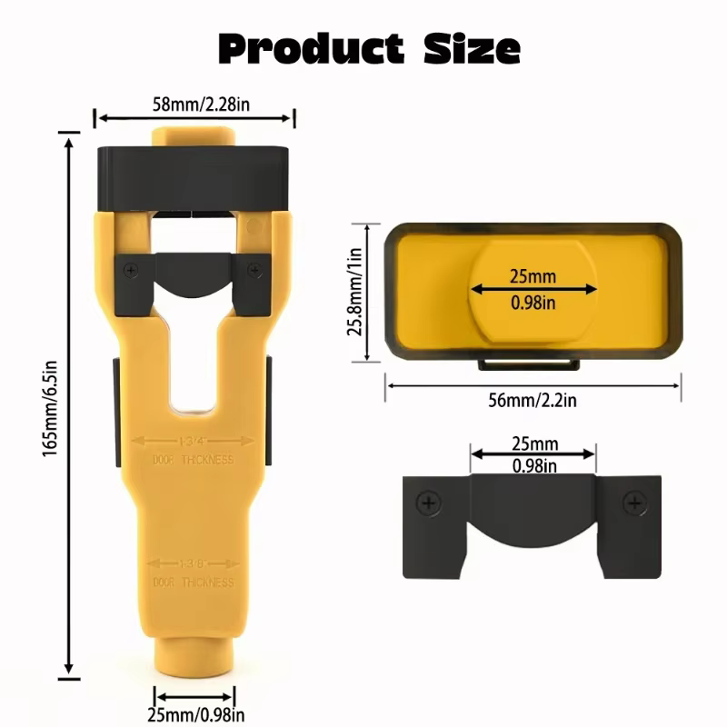 Kit d'installation d'outils pour mortaises de serrures de porte - Indispensable pour retirer et installer les serrures de porte avec facilité
