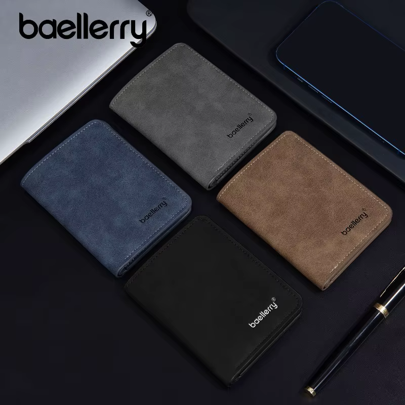 Portefeuille fin en cuir sablé pour homme Baellerry