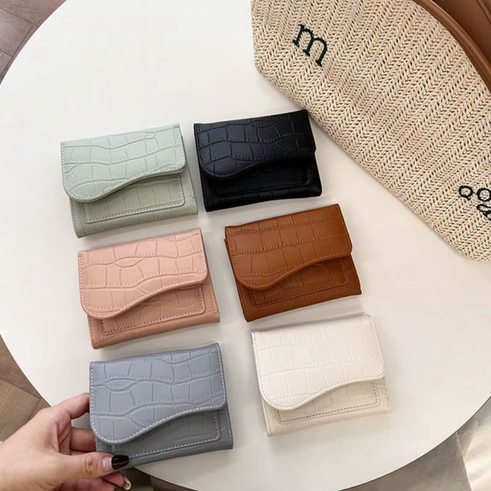 Mini portefeuille en cuir PU pour femme