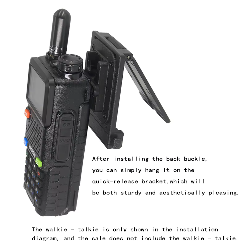 Support de ceinture tactique pour talkies-walkie, combiné modifié avec clip arrière, pince de taille MOLLE à double fente à dégagement rapide