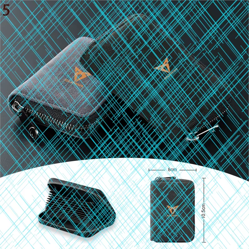 Portefeuille pour femme et homme avec 11 emplacements pour cartes