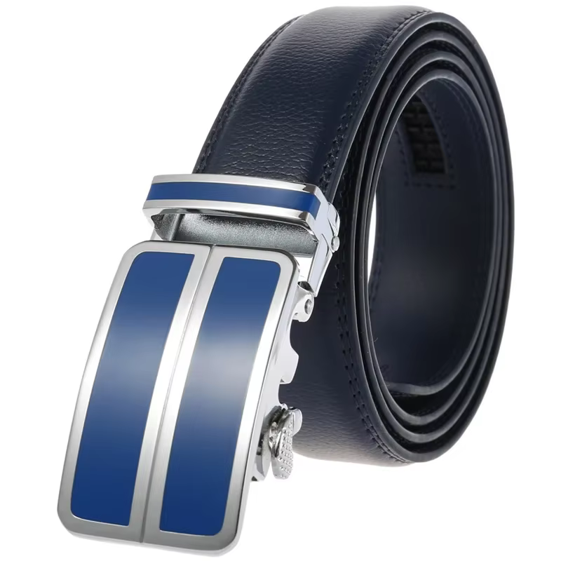Plyesxale-Ceinture habillée en cuir véritable pour homme