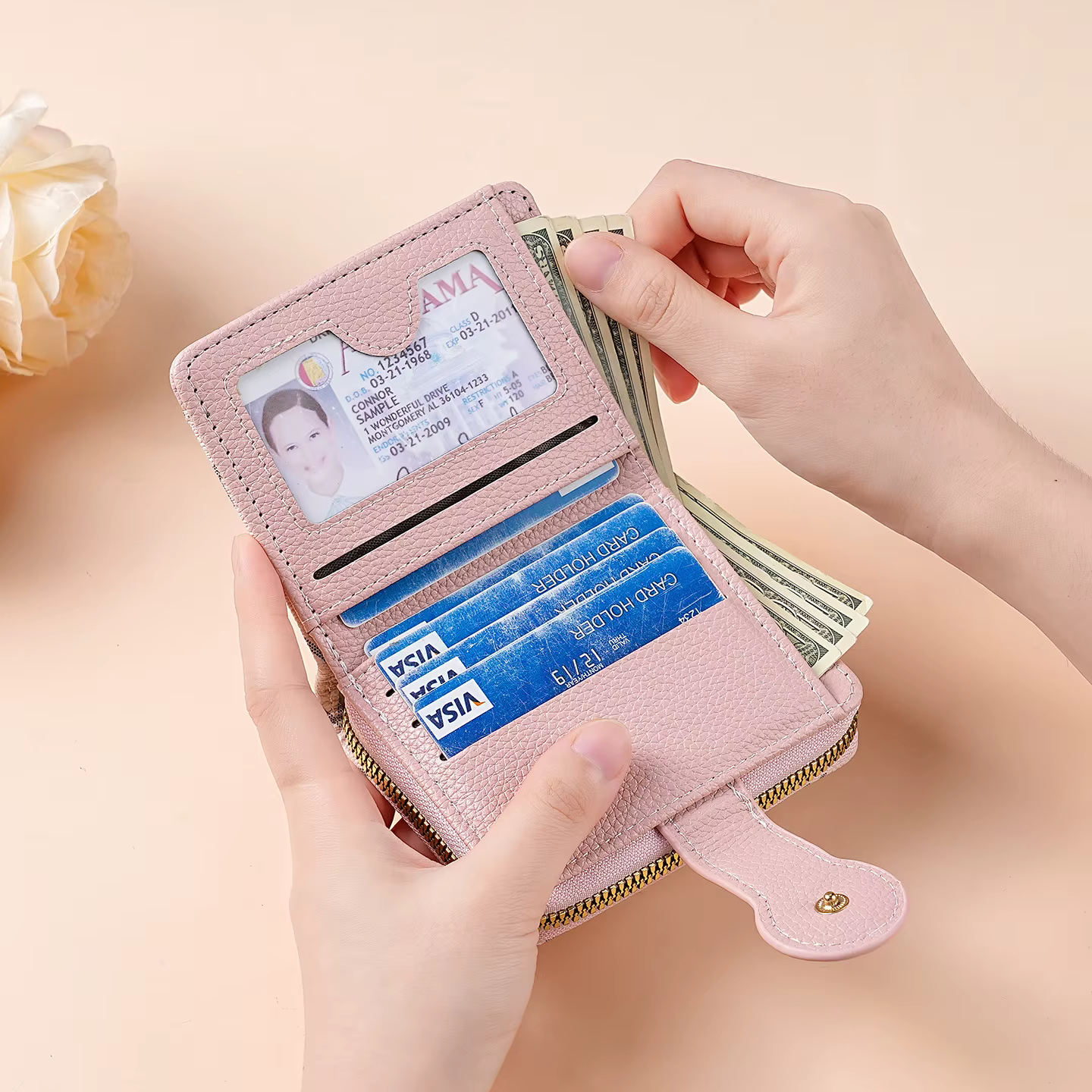 Portefeuilles pour femmes, plusieurs emplacements pour cartes, poche pour espèces, Style rétro, Mini porte-monnaie, charme minimaliste, accessoire de voyage, essentiels quotidiens