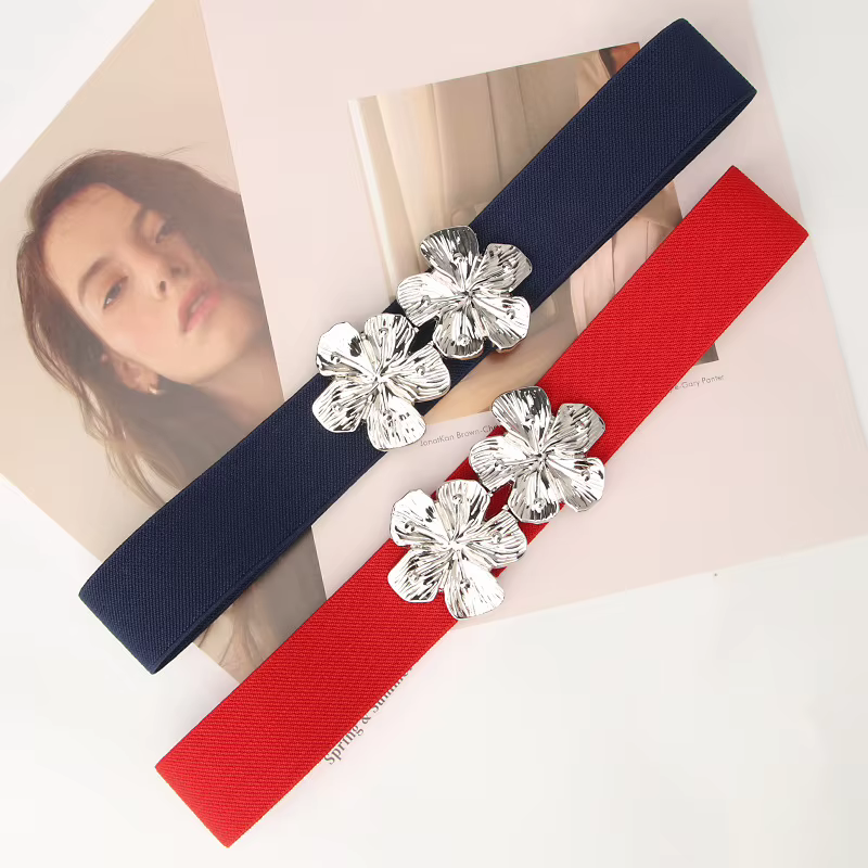 Ceinture élastique à la taille pour femme