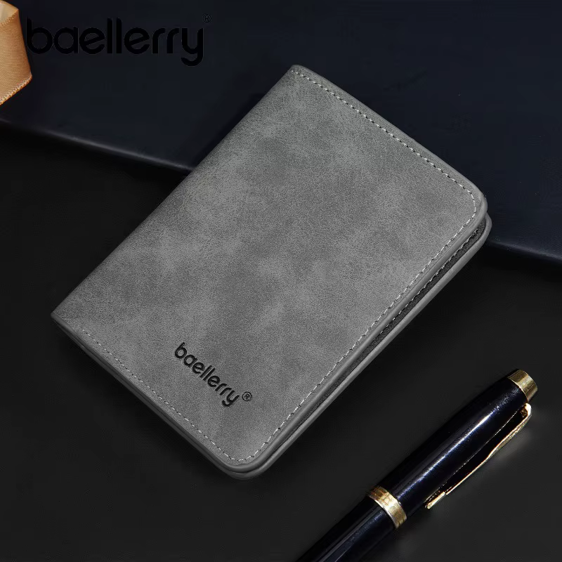 Portefeuille fin en cuir sablé pour homme Baellerry
