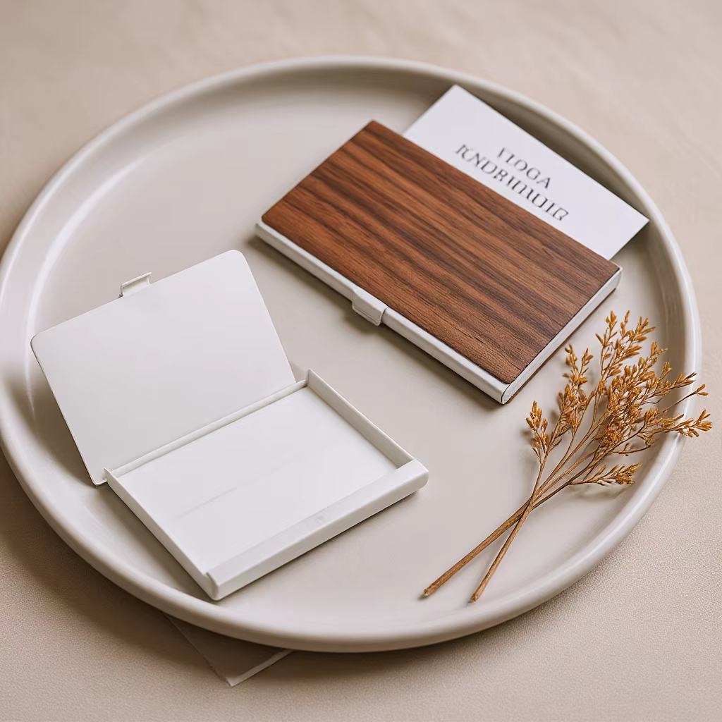 Porte-cartes de visite personnalisé avec logo personnalisé