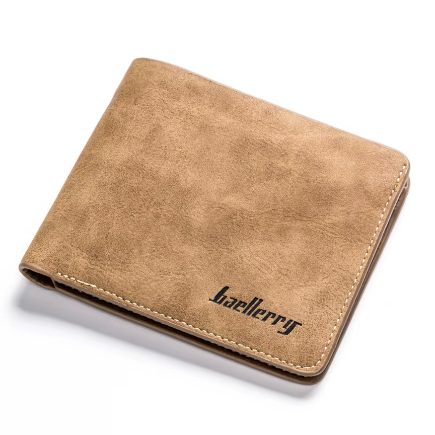 Nouveaux hommes portefeuille en cuir affaires pliable