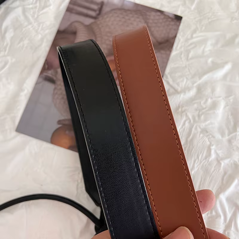 RICYGVM – ceinture fine en cuir nouée pour femmes coréennes, mode Simple, pull, manteau, ceinture décorative, bretelles de taille