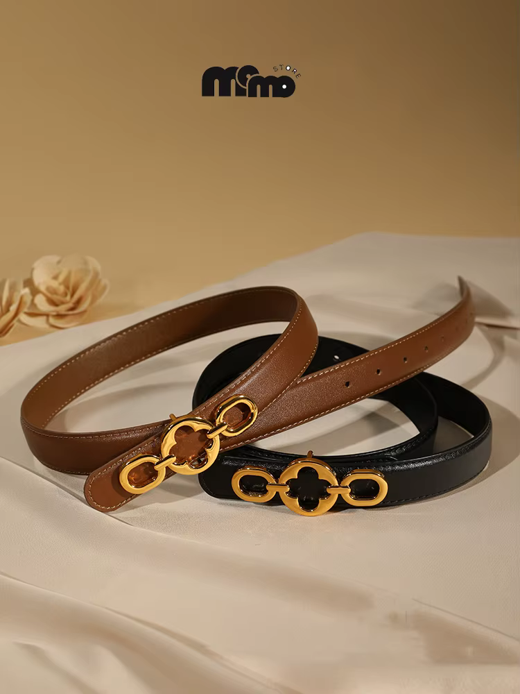 Ceinture classique en cuir pour femmes