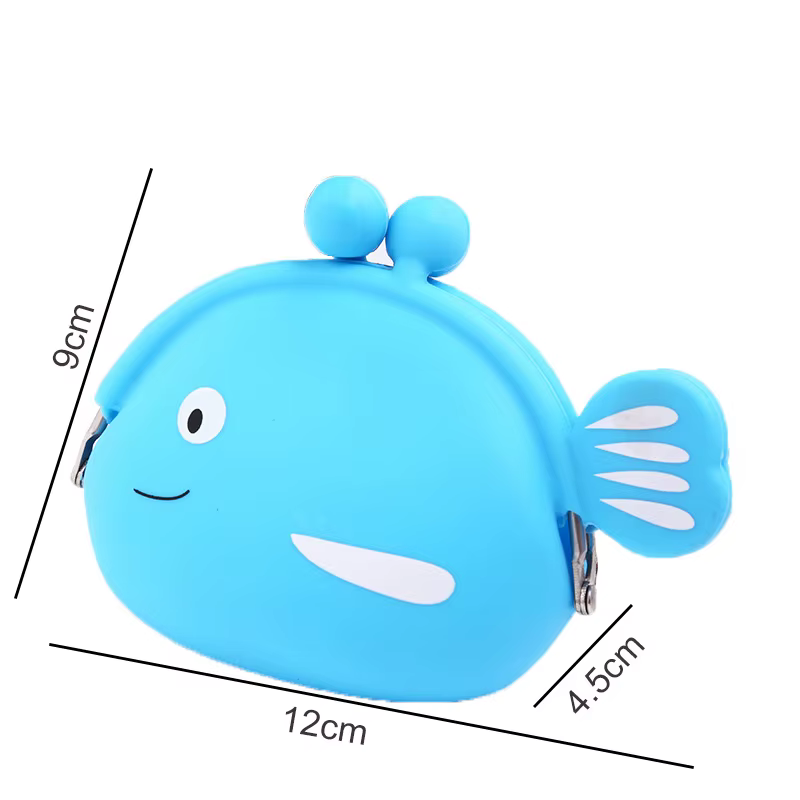 Portefeuille de changement en Silicone de poisson mignon