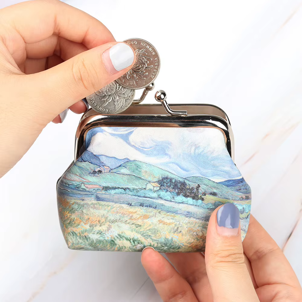 Petit porte-monnaie avec peinture à l'huile Van Gogh