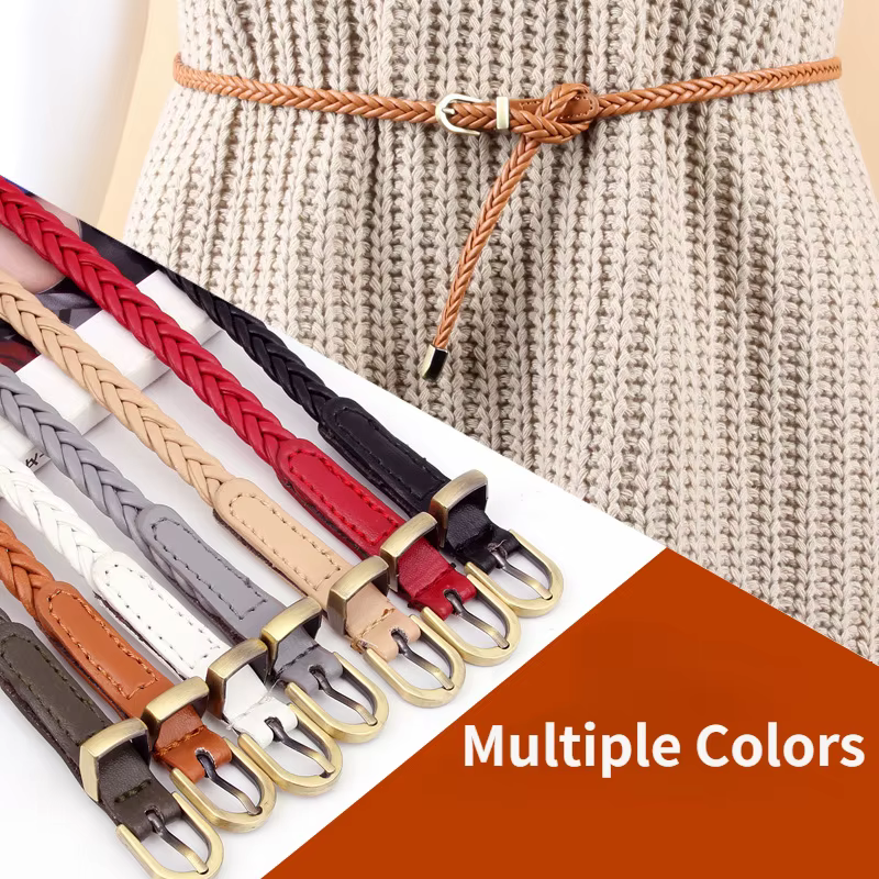 Ceinture fine rétro décontractée pour femme
