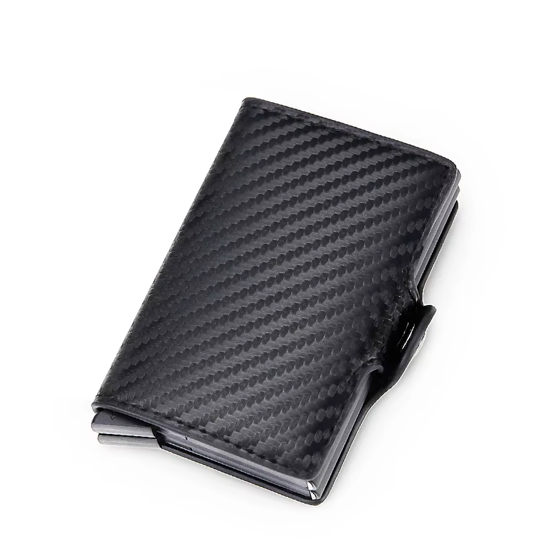 DIENQI Top qualité portefeuille hommes sac d'argent Mini sac à main mâle en aluminium Rfid porte-carte