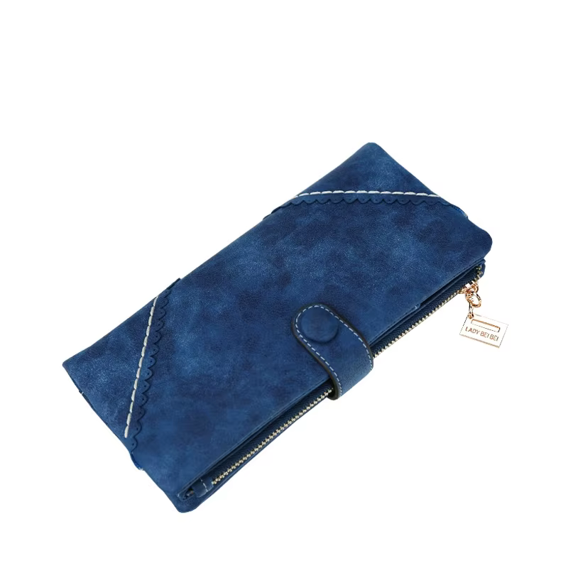 Pochette longue d'un hectare en cuir PU pour femme