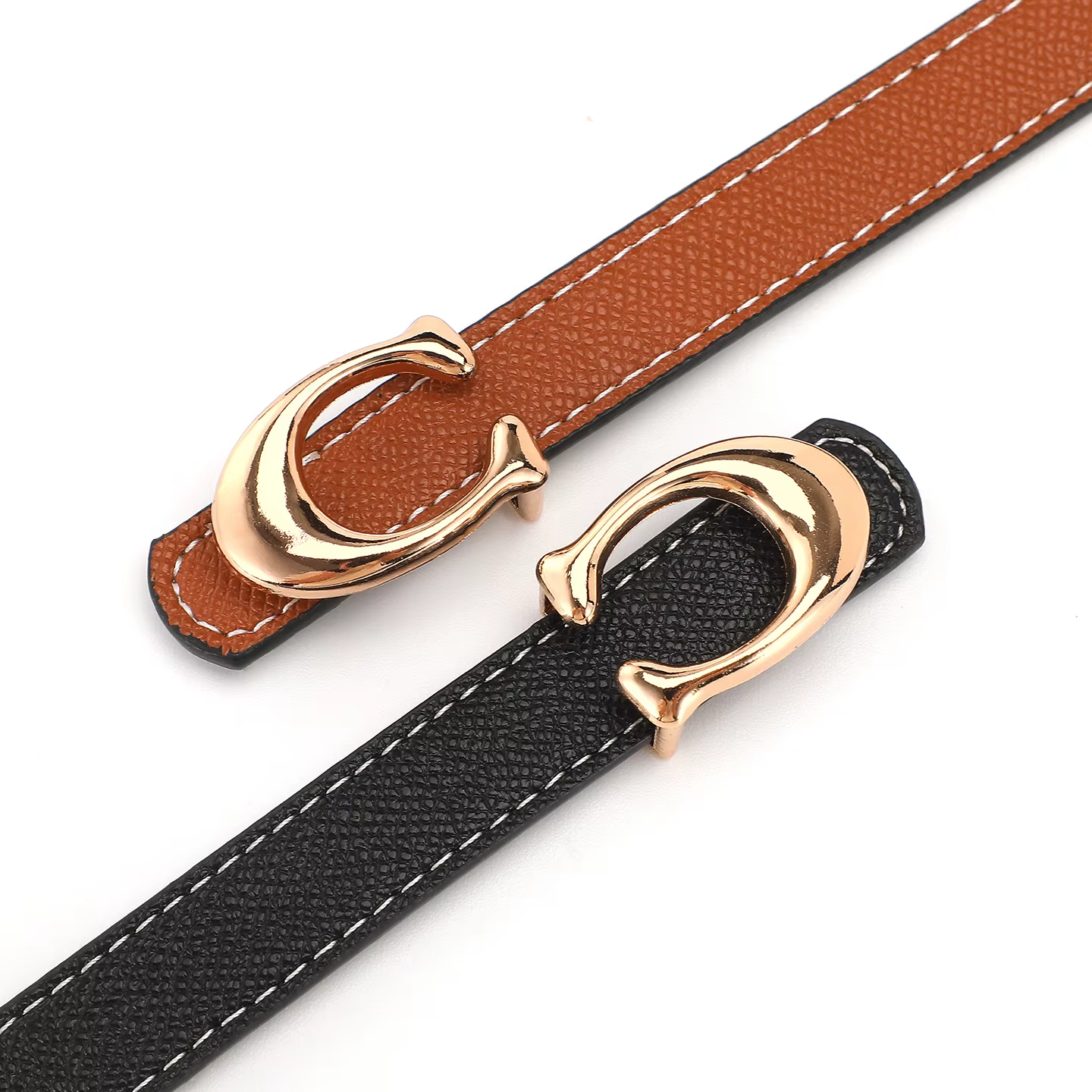 Ceinture en cuir de luxe pour femme avec boucle en alliage de créateur