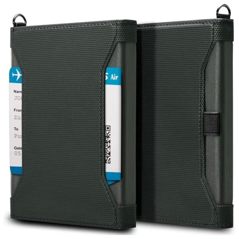 Protection Rfid porte-passeport portefeuille de voyage pour hommes en cuir Multi fonction