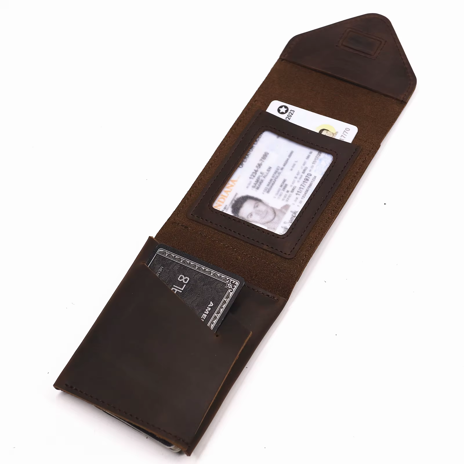 Portefeuille en cuir véritable pour homme