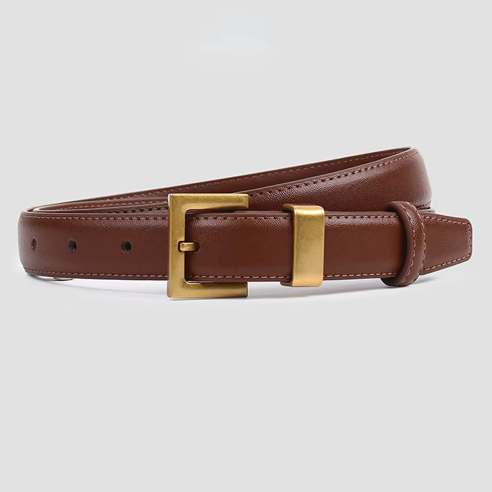 Ceinture en cuir de créateur vintage pour femme
