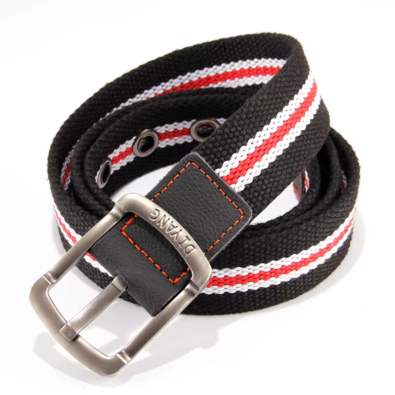 Ceinture, ceinture à boucle en toile pour hommes