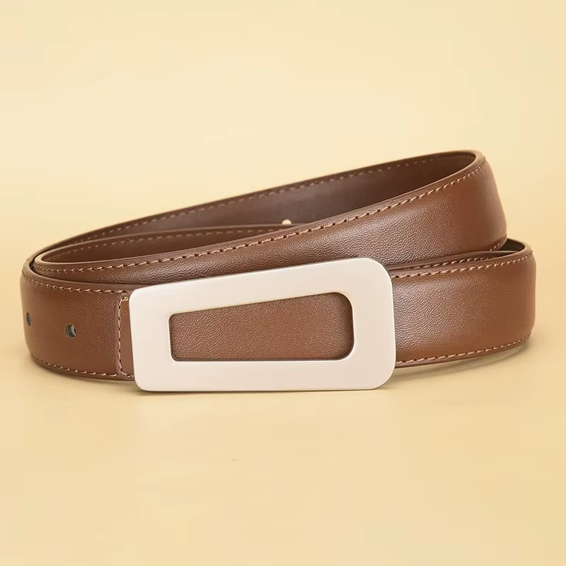Ceinture en cuir véritable pour femme