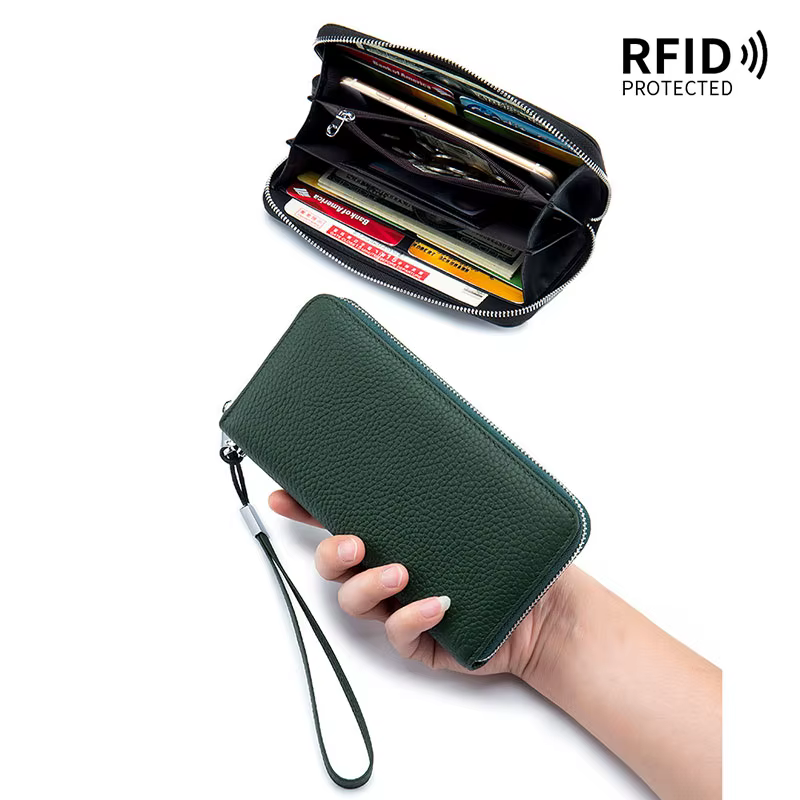 Portefeuille pour femmes en cuir véritable