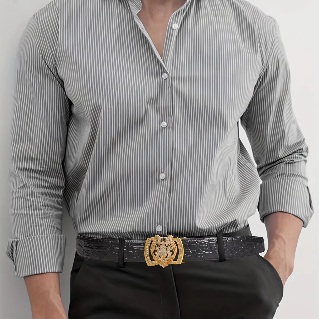 Nouvelle ceinture à boucle automatique pour hommes