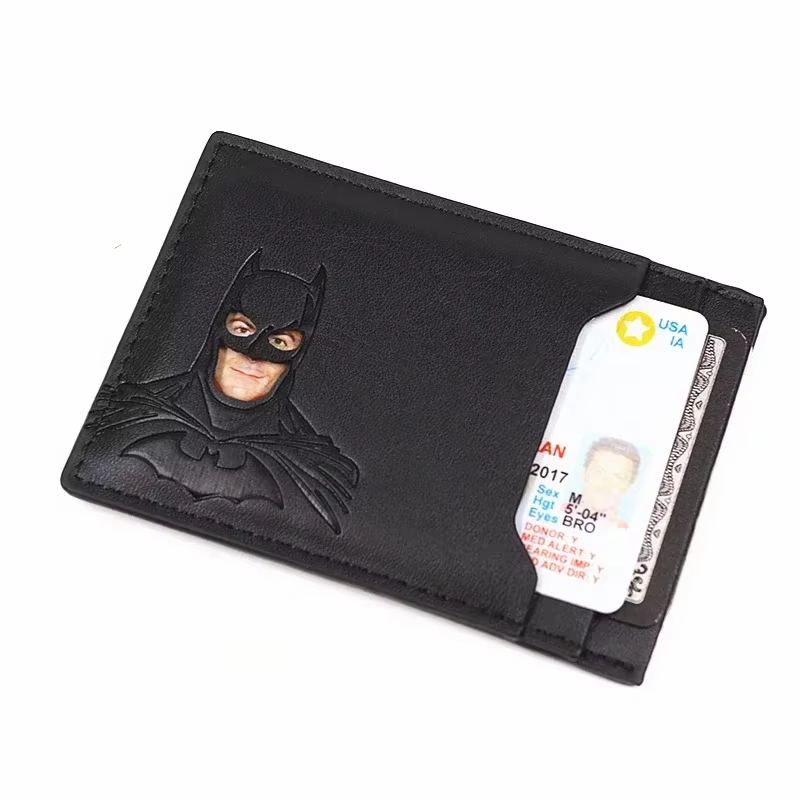Portefeuille en cuir personnalisé motif chauve-souris