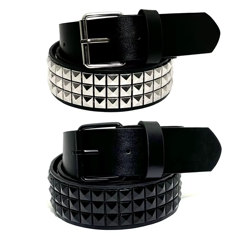 Pyramide mode Rivet ceinture hommes et femmes clouté