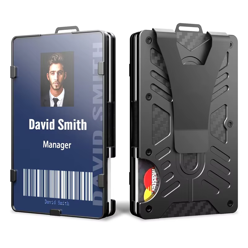 Portefeuilles tactiques avec porte-badge d'identification transparent