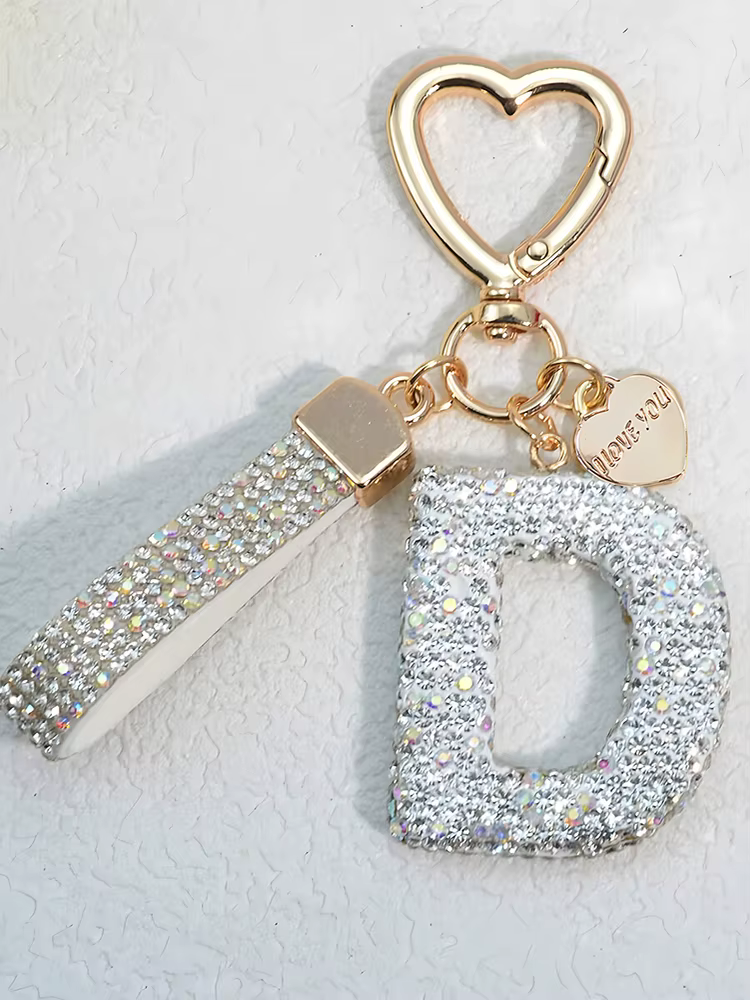 Porte-clés avec incrustation de diamant brillant