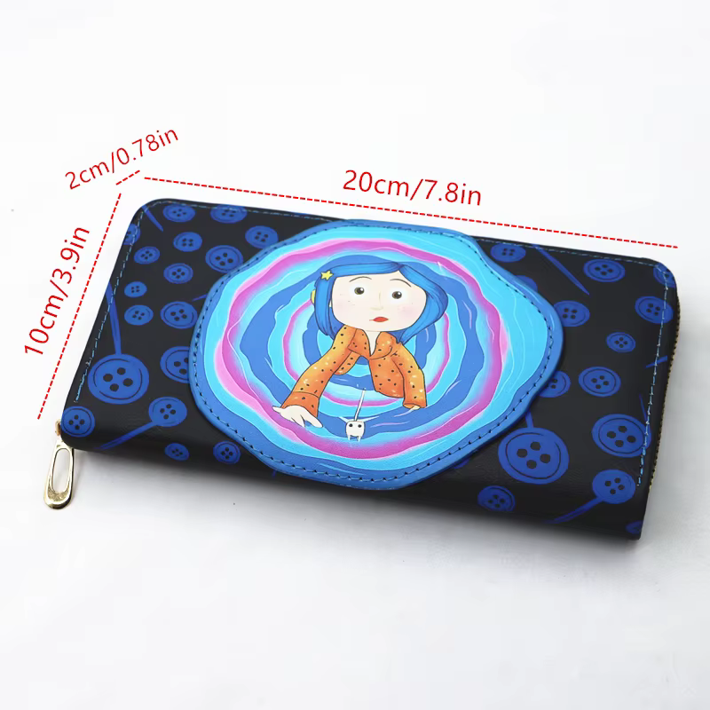Mode Loungefly Coraline portefeuille zippé femmes longs sacs à main