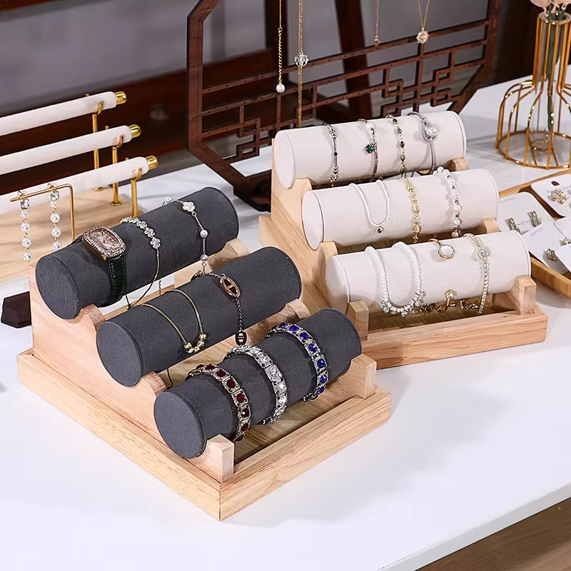 Porte-bracelet, présentoir de bijoux, organisateur de bracelets, présentoir de bijoux pour bracelets de cheville, attaches de tête, montres, chouchous, vitrine