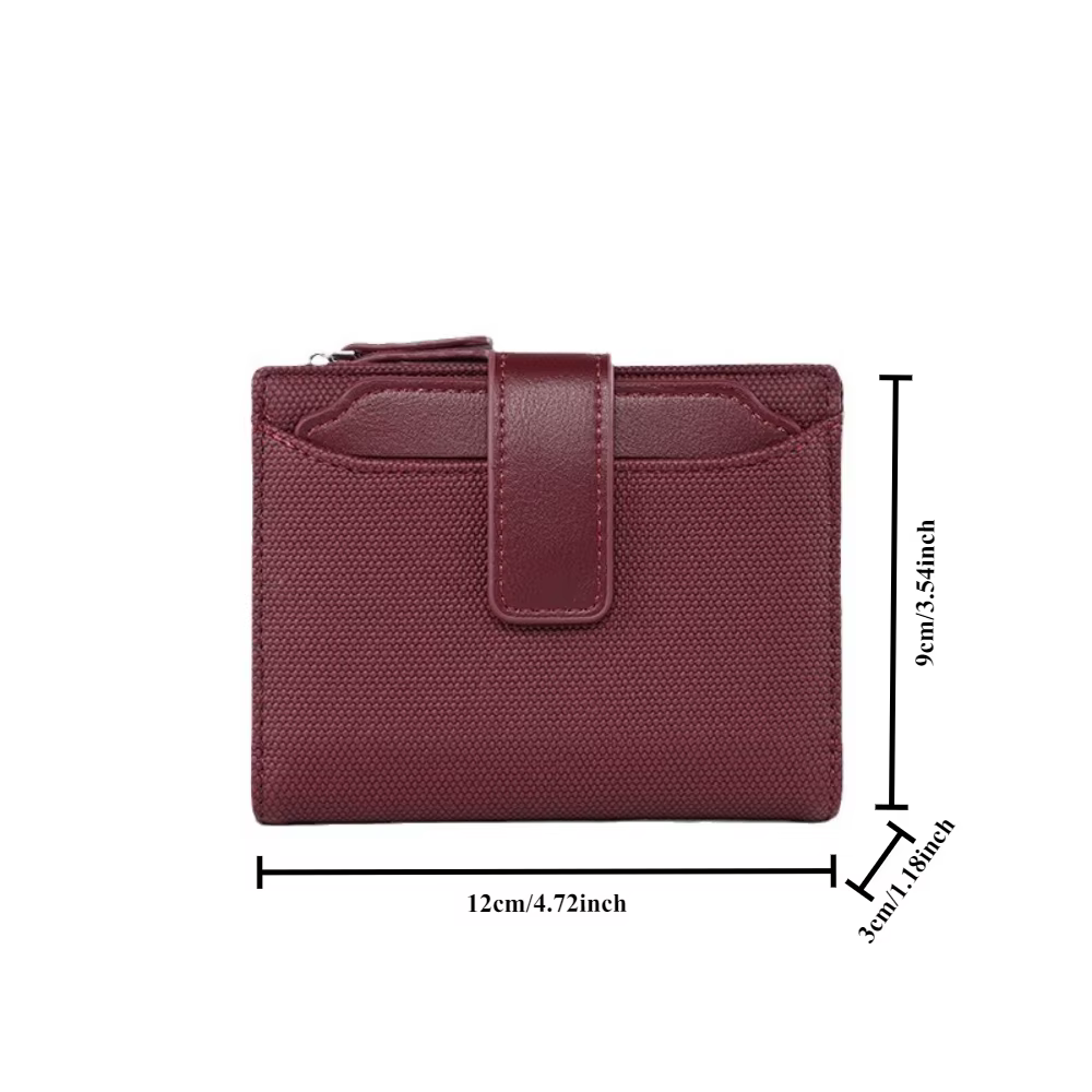 Portefeuille court pliant en cuir PU pour femmes
