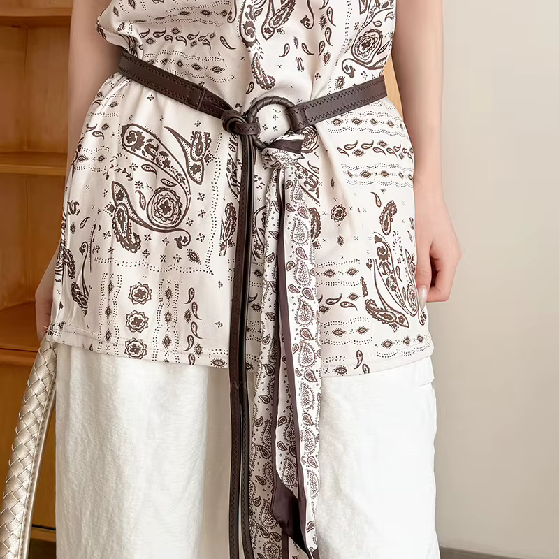 Accessoires de ceinture en soie pour femmes