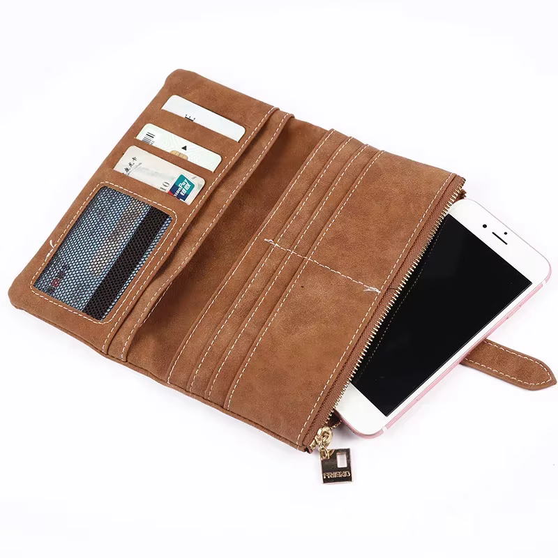 Nouveau Portefeuille Long de Luxe pour Femme