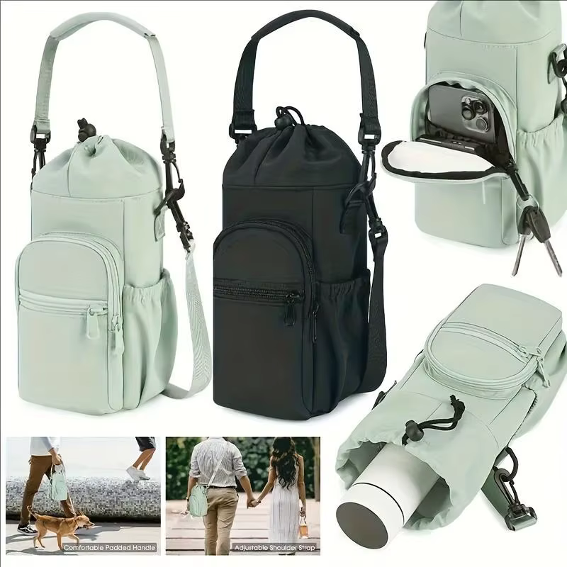 Sac bandoulière porte-bouteille avec sangle pour bouteilles isothermes de 32 oz et 40 oz