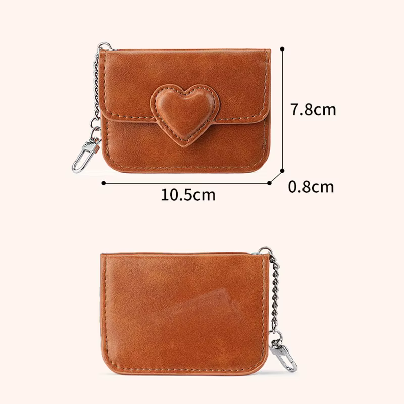 Porte-cartes en cuir PU pour femmes